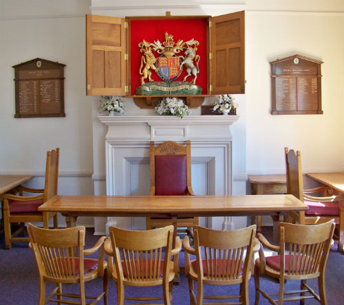 The Arms of Bakewell in the Council Chamber